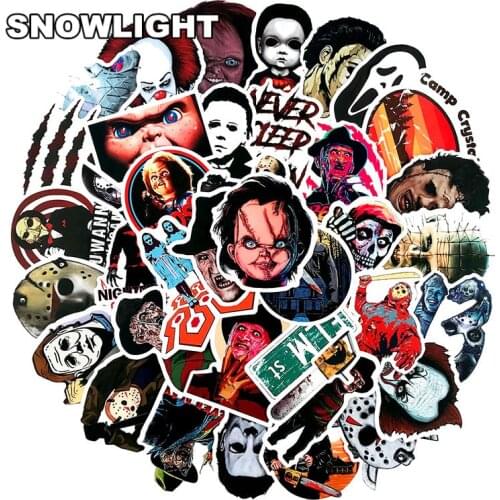 10/50pcs/set Mixed Horror Movie Characters Stickers Les Griffes De La Nuit Stickers For Skateboard Laptop Luggage Motorcycle