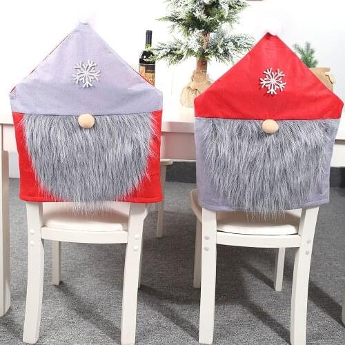 2020 New Christmas Santa Claus Chair Cover Home Dining Chair Cover New Year Dinner Chair Christmas Faceless gnomos Chair Set