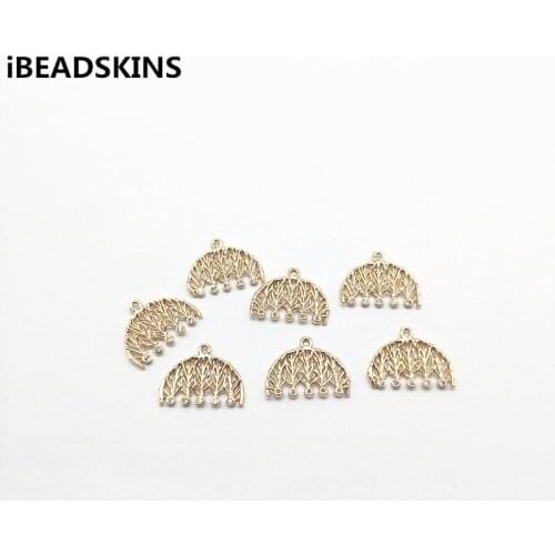 New arrival! 15x20mm Semicircle shape Cubic Zirconia Copper Connectors for Earrings parts,Accessories,hand Made Jewelry DIY