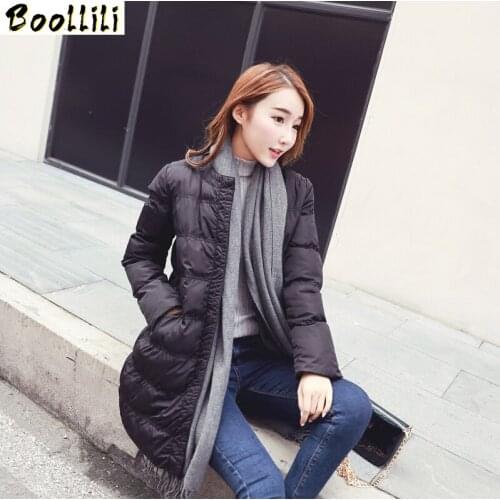 Boollili New Arrival Female Clothing Winter Jacket Women Plus Size Round Collar Cotton Coat Thicken Warm Coats Women Parkas