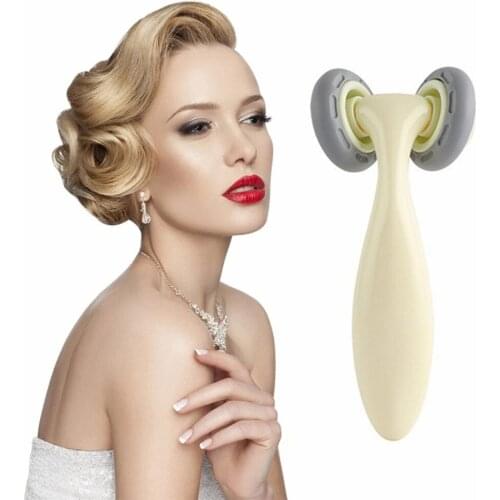 New Type V Face Thin Face Artifact Instrument Manual Wheel Two Rounds Facial 3D Thin Face Shape Massager Beauty Instrument