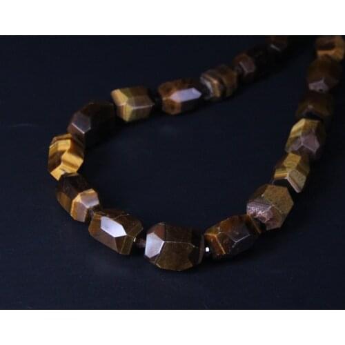 15.5"/strand Freeform Cut Tiger eye Faceted Nugget Pendants,Natural Yellow Stone Loose Bead for Necklace Bracelat Jewelry Making