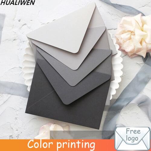 Japanese rose yarn high-end gray 14x19cm7 inch wedding invitation high-end high-end solid color envelope