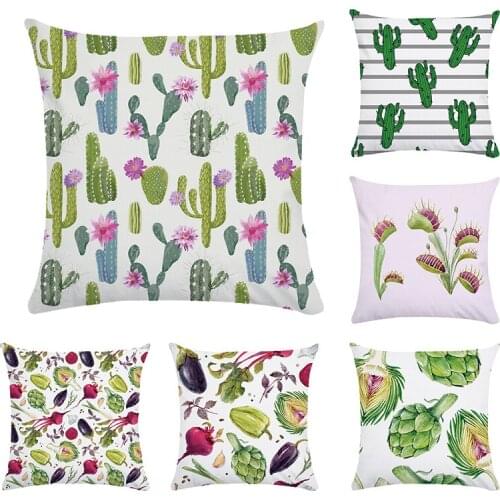 Plant Foral Cushion Cover Decor Pillow case Colorful Cactus Throw Pillows Home Decorative Cushion Cover Der House CR156