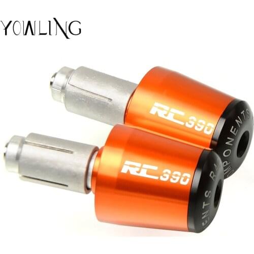 RC390 Motorcycle 7/8" Handlebar Grips CNC Aluminum Bar End Plug Caps For RC 390 RC390 2014 2015 2016 2017 2018