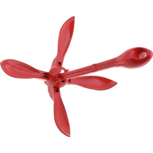Marine Grade Stainless Steel Folding Grapnel Anchor - 3.3 Lb 1.5 Kg