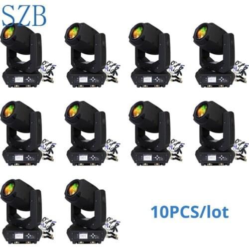 200W LED Lyre Beam Spot Moving Head Light for DJ Party Nightclub Stage Light 10pcs/lot/SZB-MH200A