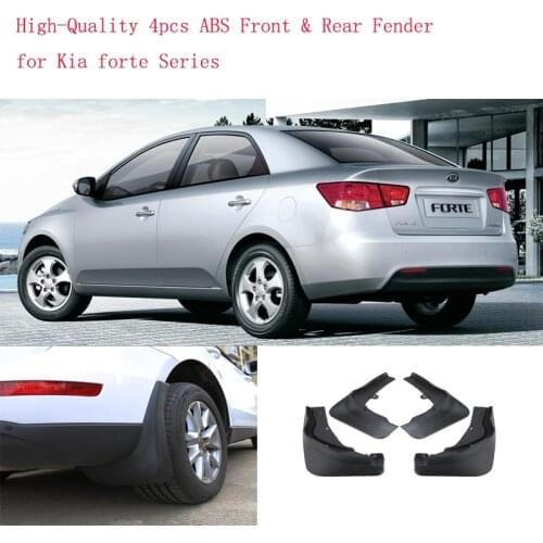 High-Quality 4pcs ABS Front & Rear Fender for Kia forte Series Car Mud Flaps Splash Guard Mudguard Mudflaps Accessories