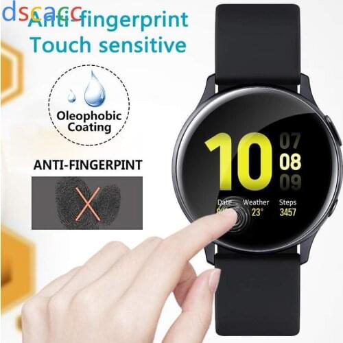 Dscacc Screen Protector for Samsung for Galaxy Watch Active 2 44mm HD Clear Scratch Resistant 3D Full Coverage Film 100pcs