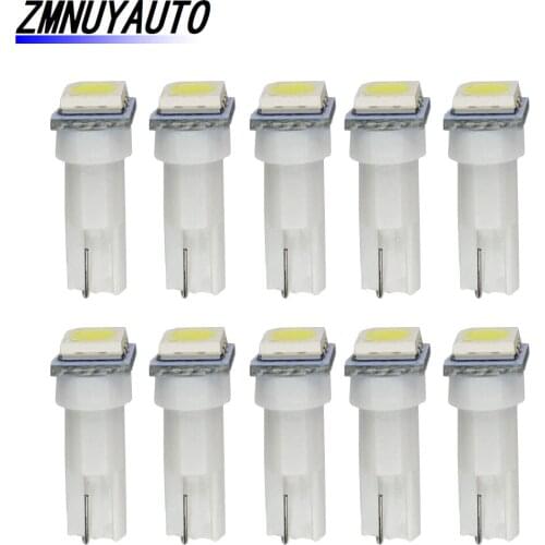 10pcs 12V Car Interior Lamp T5 Led 5050 SMD Auto Wedge Dashboard Instrument Indicator Light Bulb White Red Yellow Green Blue