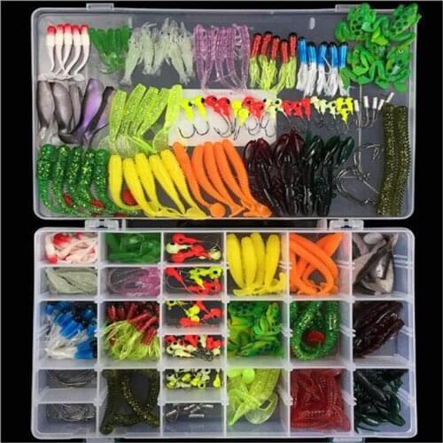 2 set/lot Lead-head hook bait combination set 301 bionic bait lure road sub-bait soft insect fishing bait