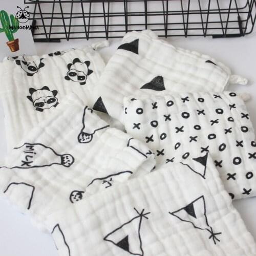 Baby Towel 5pcs) 6 Layers Muslin Cotton Baby Wipe Towel 25x25cm Absorbent And Soft Baby Handkerchief For Baby Girls Boys