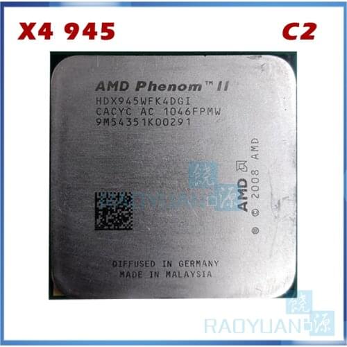 AMD Phenom II X4 945 X4-945 3 GHz Quad-Core CPU Processor HDX945WFK4DGM Socket AM3