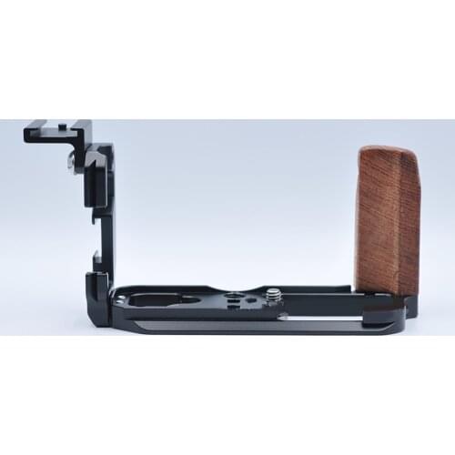 Solid Wood Handle L Type Quick Release Plate Hot Shoe Extension Spare Parts For Fuji X-A7 Camera Accessories