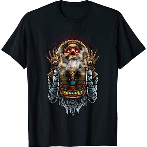 Egyptian Curse King Mummy Skull Undead Human Pharaoh Mask T-Shirt