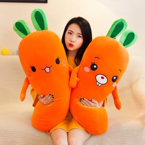 Zqswkl 60/70/100cm carrot plush toy creative large long pillow hugs vegetable doll children toys girls birthday gift