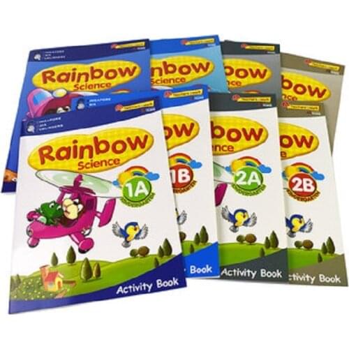 8 Books/Set SAP Rainbow Science Collection Book K1K2 Kindergarten English Science Problems Teaching Books