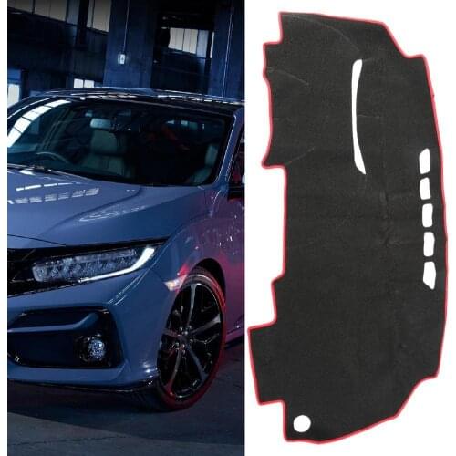 Dashboard Mat Cover Anti-Sun Easy to Install Nap Anti-reflective Dash Mat for Honda 088 Eight Generation Civic 06-11