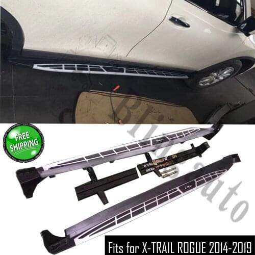 Fits for Ni ssan X-trail Rogue 2014-2019 2Pcs left right running board side steps nerf bar car pedal side stairs