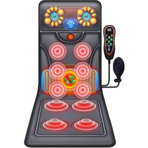 Cervical vertebra massager multi-functional household electric full body massage blanket cushion for leaning on mattress and cha