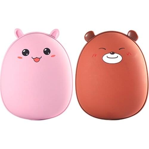 MEXI 1 Set Cute Bear USB Hand Warmer Portable Charging Fever Heater Small Handy Pocket Home Electric Heaters