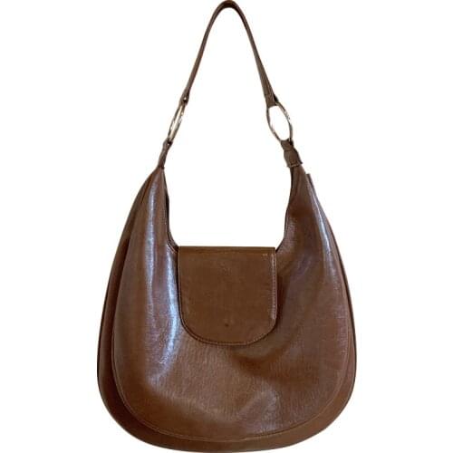 Fashion Brand Hobos Bags For Women Solid Color Soft PU Leather Shoulder Messenger Bag Large Capacity Luxury Designer Handbags