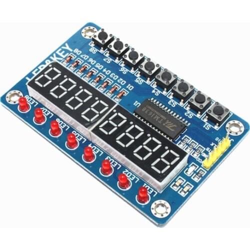 TM1638 key digital LED display module (eight digital tube LED button) with Dupont line