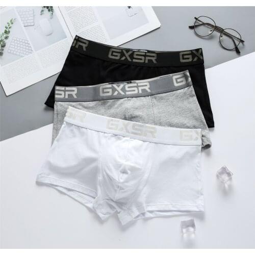 New GXSR jockstrap swimwear men Mens Cotton Underwear Low Waist Sexy Breathable Comfortable Solid Color Basic Mens Boxer Pants