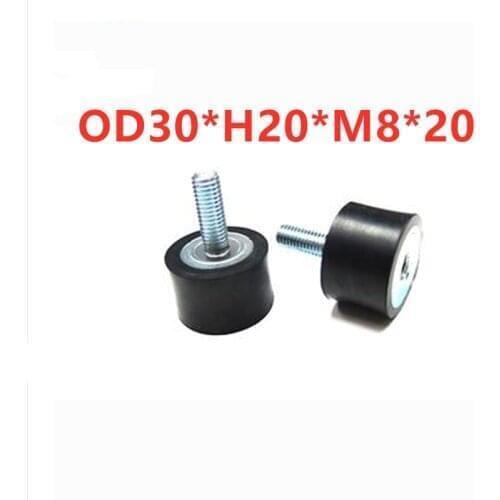 10PCS OD30 * H20 * M8 * 20 male and female sets of shockproof rubber pads special shock absorption screws for treadmill