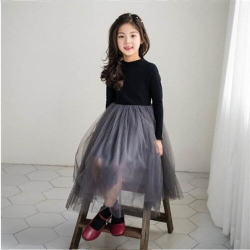Baby Girl Princess Party Frock 2020 Spring Fall Winter Velvet Girl Tulle Mesh Dress Elegant Evening puffy Dress Warm Kids Clothe