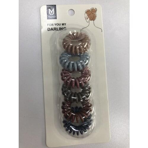 New Women Headdress Head Hair Accessories Hair Ring Hair Rope Candy-Colored Telephone Wire Rubber Band