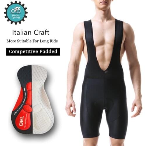 Barton Cycling Whole Black Bicycle Bib Shorts Men Outdoor Wear Bike Cycling Gel Padded Riding Bib Shorts Cycling Bib Shorts