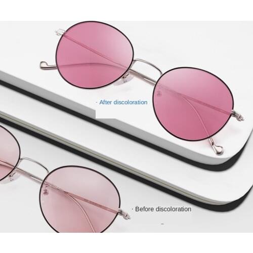 Polarized Photochromic Sunglasses for Women Men Retro Round Frame Ocean Lens Fashion Rays Brand Designer UV400 Sun Glasses