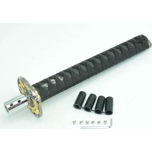260mm Universal Lengthen JDM Samurai Sword Shift Knob Shifter Katana Metal Weighted Sport With 12mm Hole