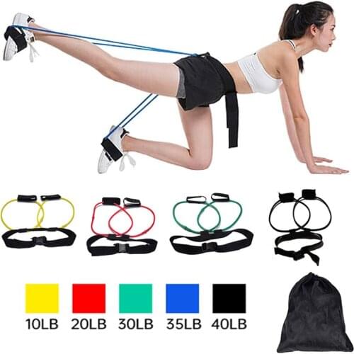 Exercise Pull Rope Resistance Bands With Adjustable Waist Fitness Elastic Band Belt For Gym Booty Hip Butt Legs Muscle Training