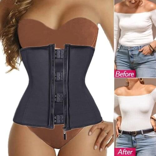 Slimming Briefs Shaper Belt Shapewear Fajas Corset Body Shaper Latex Waist Trainer Zipper Underbust Slim Tummy Waist Cincher