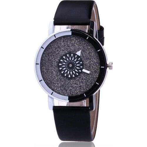 Vansvar Brand Unique Dial Design Watch Leather Wristwatches Fashion Creative Watch Women Men Quartz Watch Relogio Feminino 533