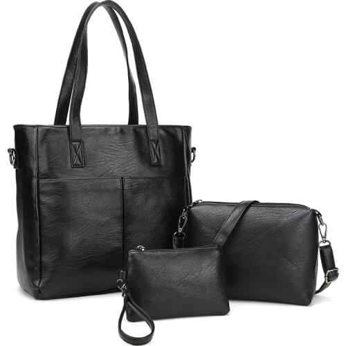 Scarf Women Bag 3 Sets Handbag Crocodile Women Leather Tote Bag Women Handbags Shoulder Crossbody Bags+Small Card Holder Bolsa