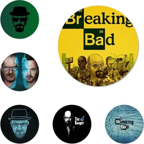 Heisenberg Breaking Bad Icons Pins Badge Decoration Brooches Metal Badges For Clothes Backpack Decoration
