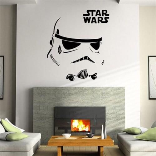 Star Stickers Wall Sticker Clone Trooper Mandalorian Decorative Stickers Bedroom Living Room Wars Decoration Accessories