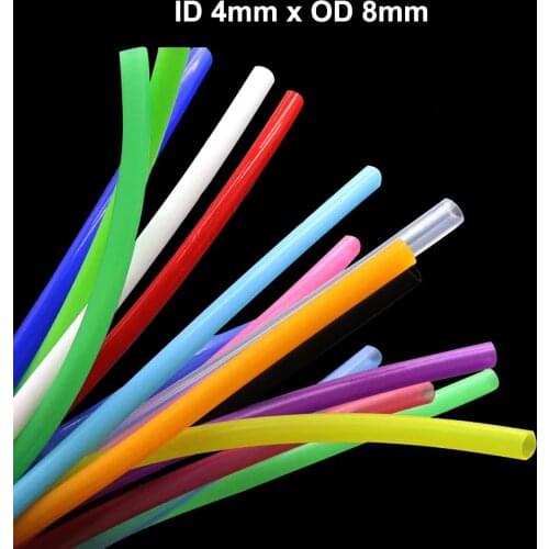 1M Colorful Food Grade Silicone Rubber Hose ID 4 x OD 8mm Flexible Transparent Silicone Rubber Tube Drink Pipe Water Connector