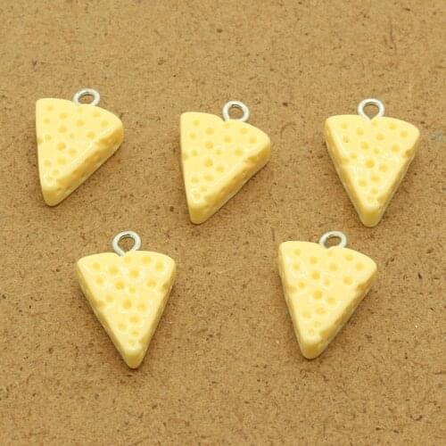 10pcs Simulated Mini Triangle Cheese Bread Food Charms Resin Flatback Cute Earrings Jewelry Pendant Diy Accessory Supply