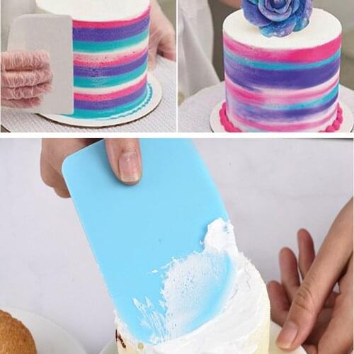 3Pcs Plastic Dough Icing Fondant Scraper Cake Decorating Baking Pastry Tools