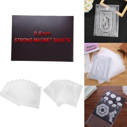 9.3x6.8inches Strong Magnet Sheets 10pcs/set For Cutting Dies Stamp Stencil Collection Scrapbooking DIY Tool Organizer 2021