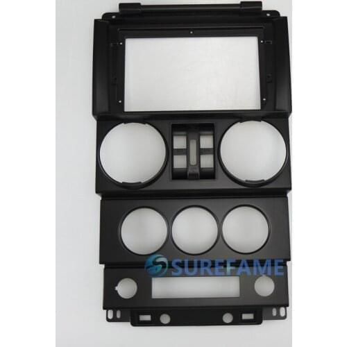 9 inch Car Fascia Radio Panel for JEEP Wrangler Unlimited Sahara North America (JK) 2006-2010 Dash Kit Install Facia Console