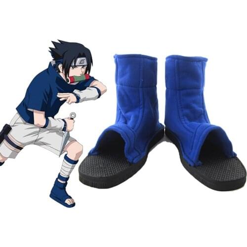 Anime Cosplay Shoes Black Blue Ninja Accessories Unisex Kakashi Sasuke Sakura Costume Sandals Boots Halloween Gifts