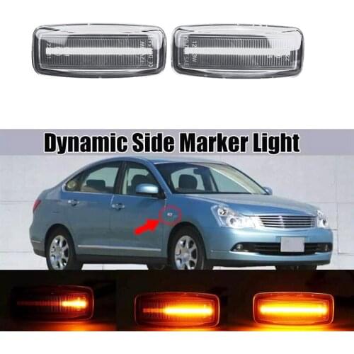 Car Dynamic Side Marker Light Turn Signal Light for Nissan Sylphy Almera Murano Bluebird Sunny Teana J31 Cefiro Maxima