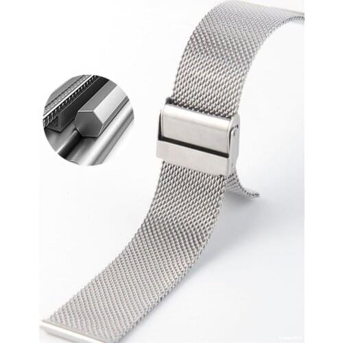 20mm 22mm Stainless Steel Bracelet Automatic Adsorption Strap For Samsung Galaxy Watch 46mm 42mm Huawei Watch 2 Amazfit Bip