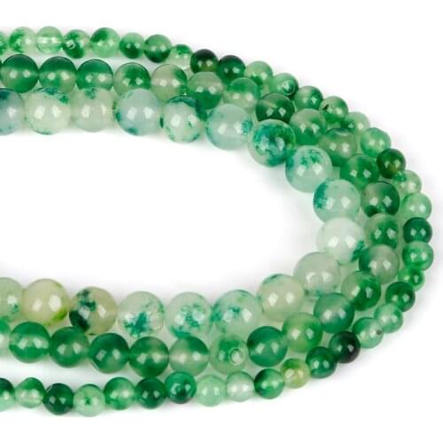 Hot New 62/48/38PCS/Lot 6/8/10mm Natural Stone Beads Peridot Round Loose Stone Beads For Bracelet Necklace Jewelry Making DIY