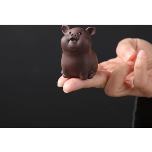 Fingertip Tea Pet Purple Sand Small Ornaments Tea Play Non Color Changing Table Animal Doll Creative Cartoon Set Accessories